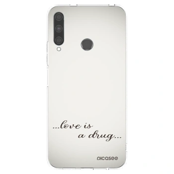 Picasee silikonowe przeźroczyste etui na Huawei P40 Lite E - Love is a drug