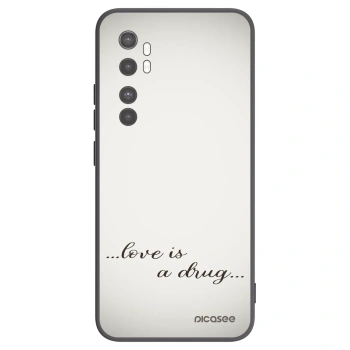Picasee silikonowe czarne etui na Xiaomi Mi Note 10 Lite - Love is a drug