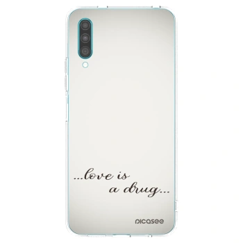 Picasee silikonowe przeźroczyste etui na Samsung Galaxy A30s A307F - Love is a drug