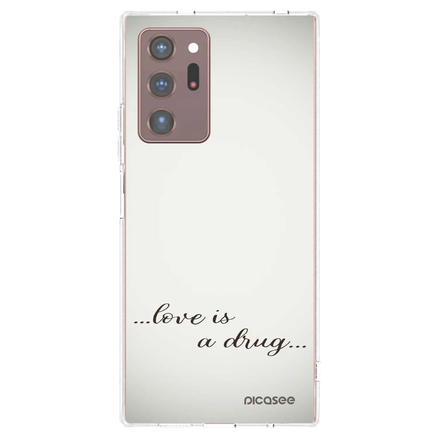 Picasee silikonowe przeźroczyste etui na Samsung Galaxy Note 20 Ultra - Love is a drug
