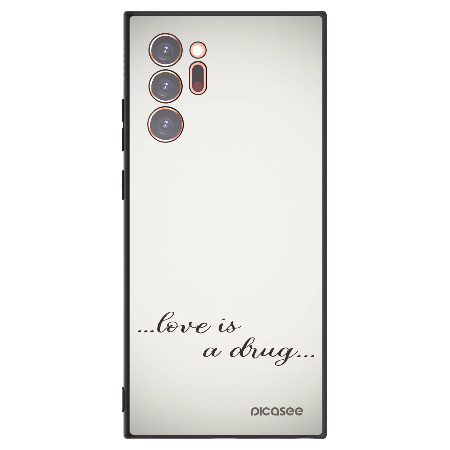 Picasee silikonowe czarne etui na Samsung Galaxy Note 20 Ultra - Love is a drug