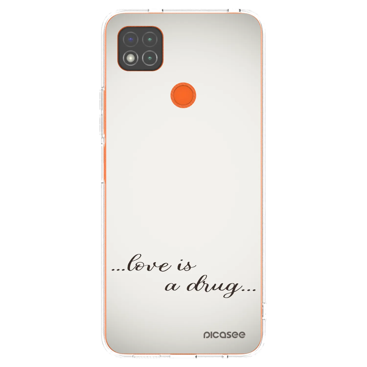 Picasee silikonowe przeźroczyste etui na Xiaomi Redmi 9C - Love is a drug