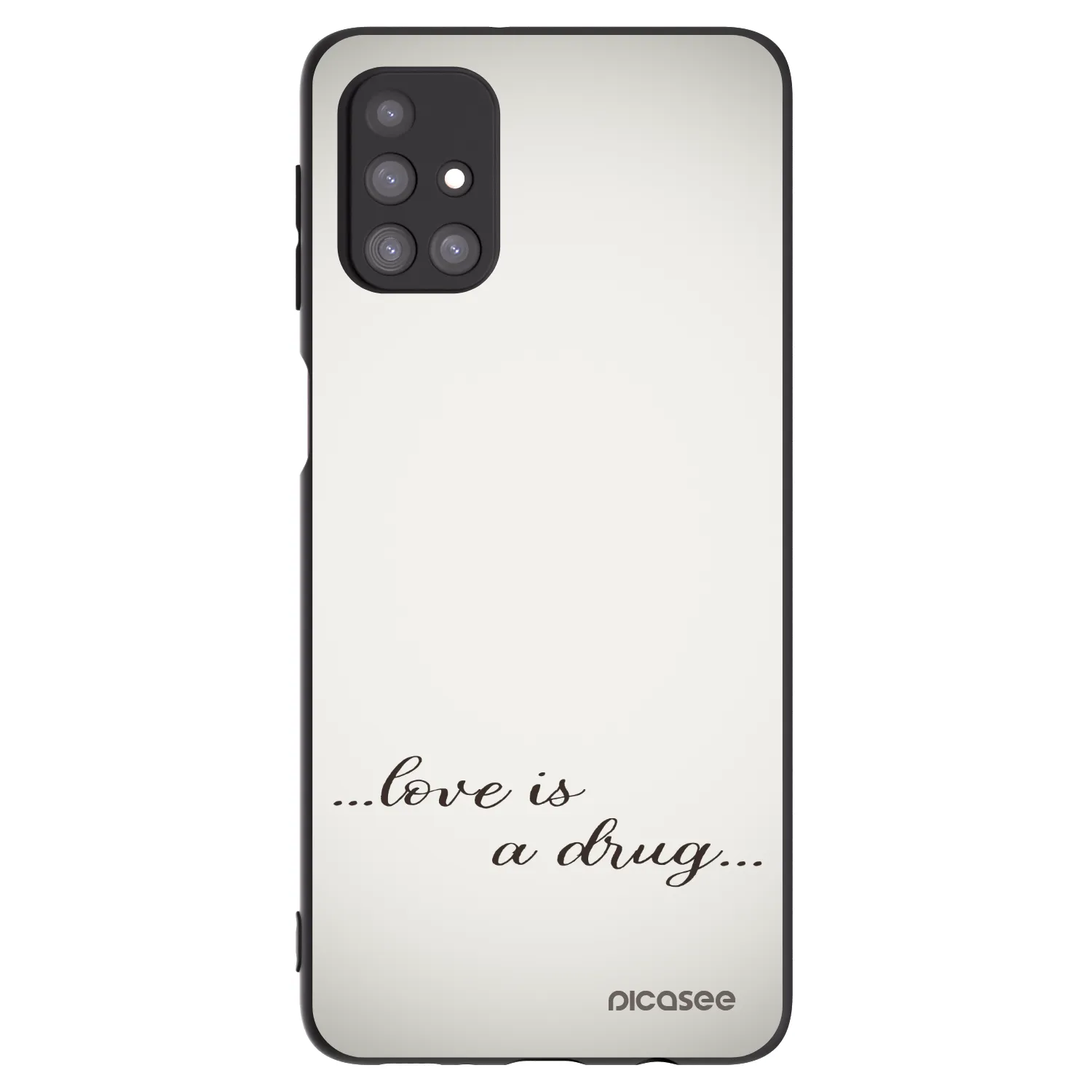 Picasee silikonowe czarne etui na Samsung Galaxy M31s - Love is a drug