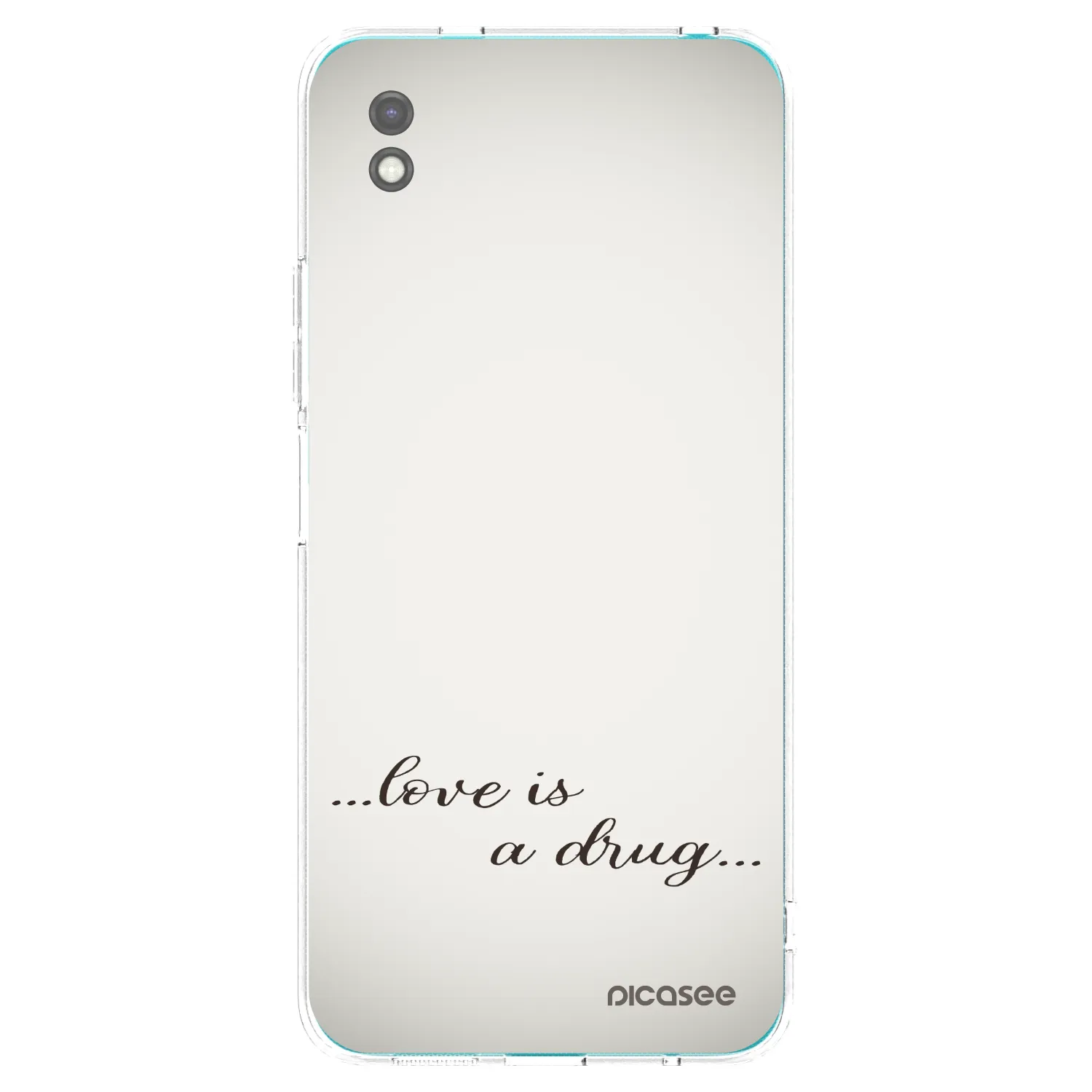 Picasee silikonowe czarne etui na Xiaomi Redmi 9A - Love is a drug