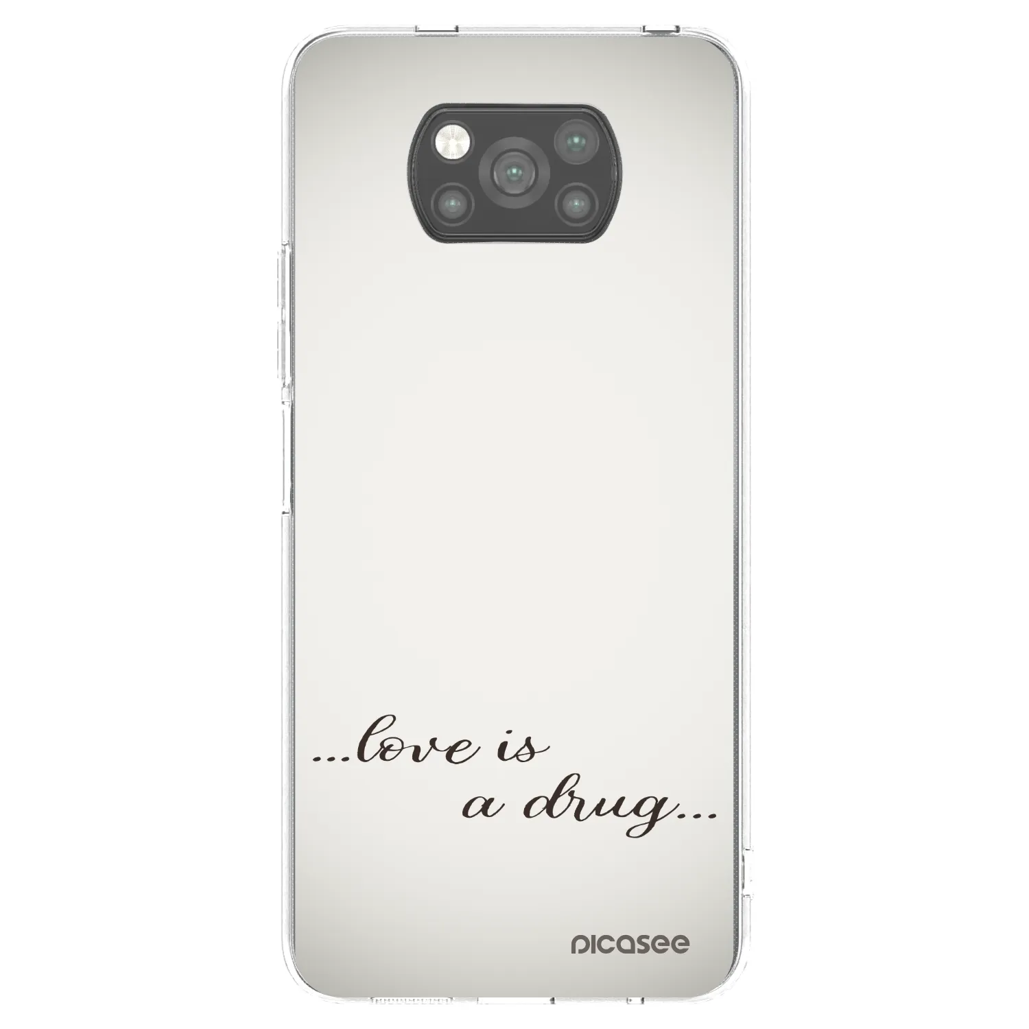 Picasee silikonowe czarne etui na Xiaomi Poco X3 - Love is a drug