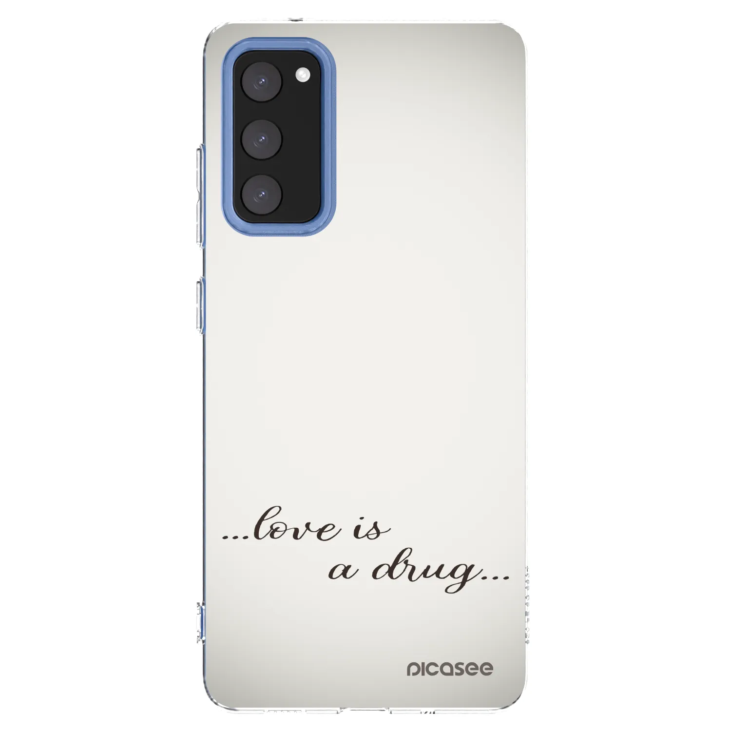 Picasee silikonowe przeźroczyste etui na Samsung Galaxy S20 FE - Love is a drug