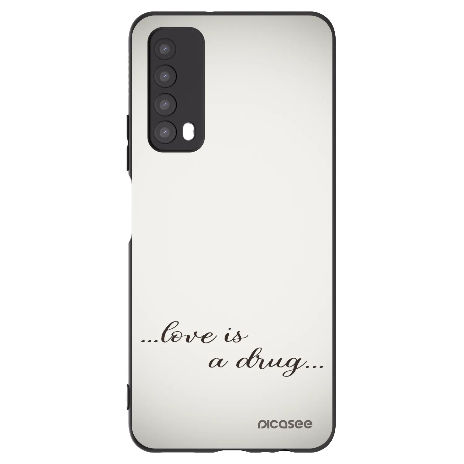 Picasee silikonowe czarne etui na Huawei P Smart 2021 - Love is a drug
