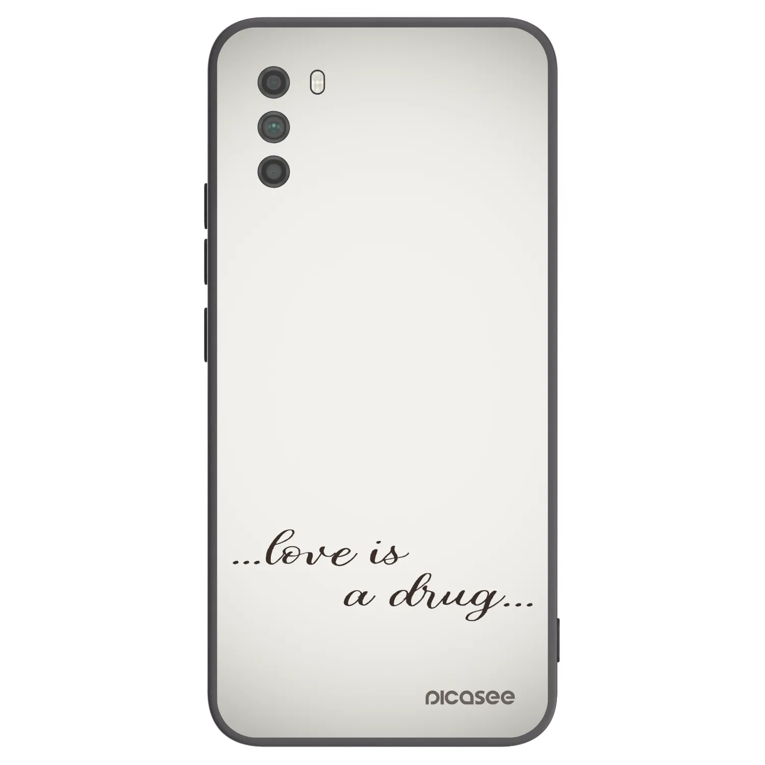 Picasee silikonowe czarne etui na Xiaomi Poco M3 - Love is a drug
