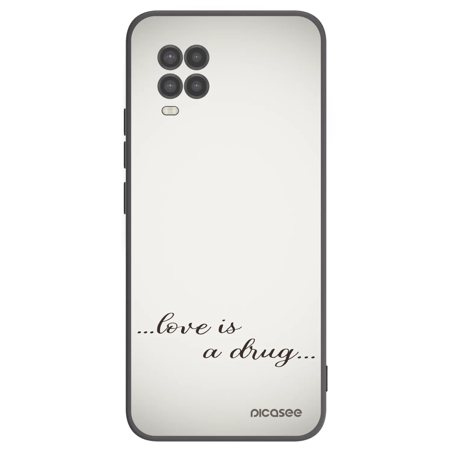 Picasee silikonowe czarne etui na Xiaomi Mi 10 Lite - Love is a drug