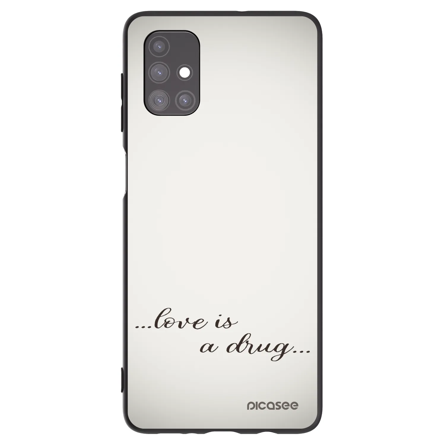 Picasee silikonowe czarne etui na Samsung Galaxy M51 M515F - Love is a drug