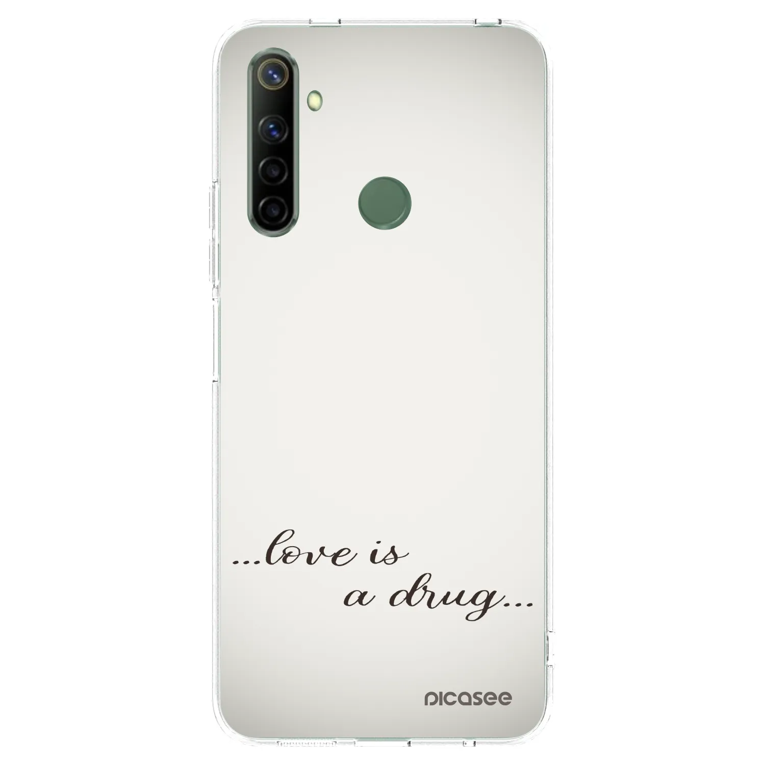 Picasee silikonowe przeźroczyste etui na Realme 6i - Love is a drug