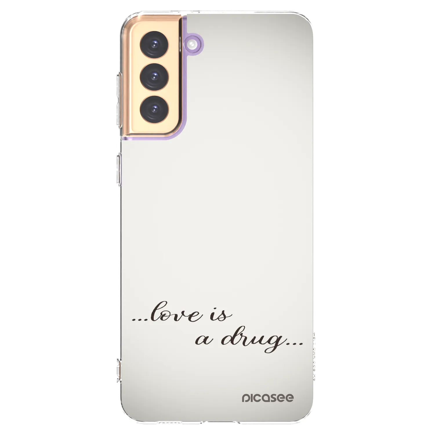 Picasee silikonowe przeźroczyste etui na Samsung Galaxy S21+ 5G G996F - Love is a drug