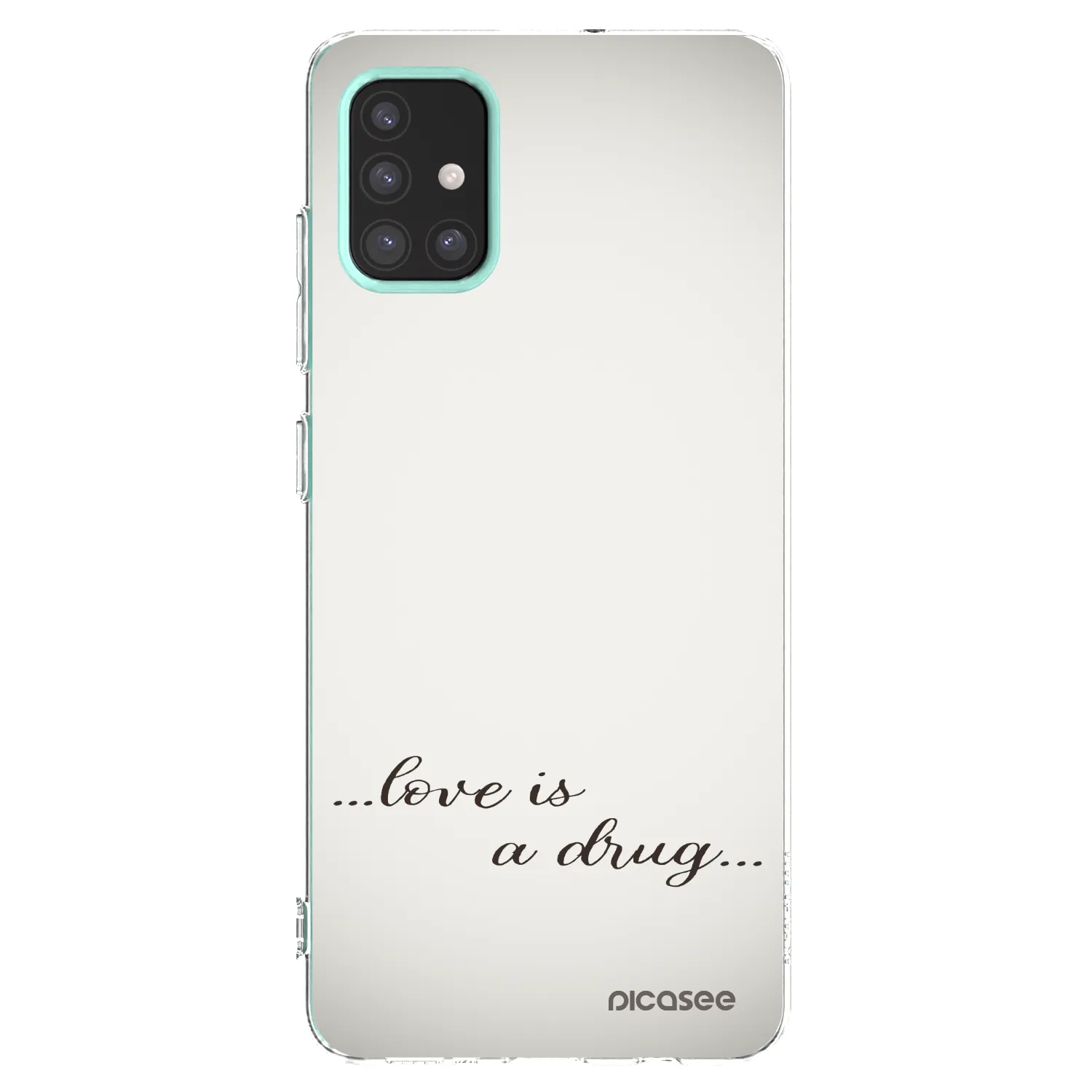 Picasee silikonowe przeźroczyste etui na Samsung Galaxy M31s - Love is a drug
