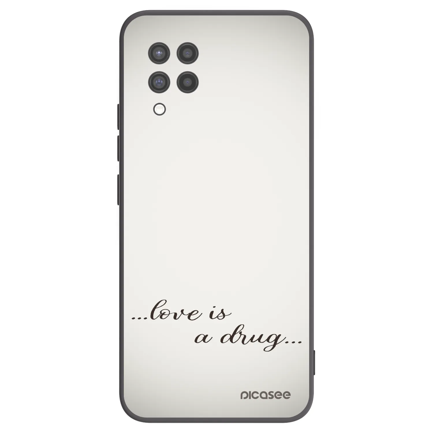 Picasee silikonowe czarne etui na Samsung Galaxy A42 A426B - Love is a drug
