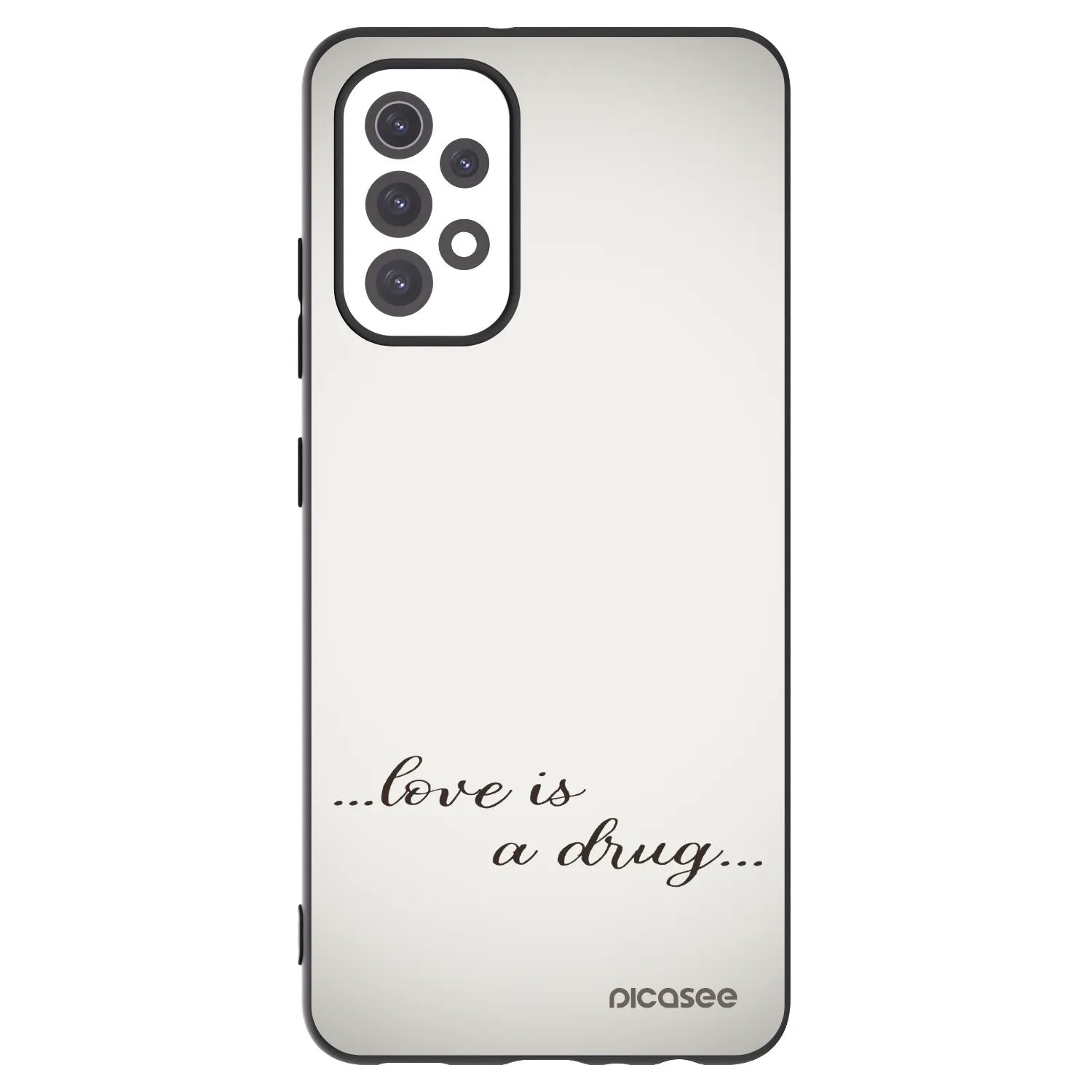 Picasee silikonowe czarne etui na Samsung Galaxy A32 5G A326B - Love is a drug