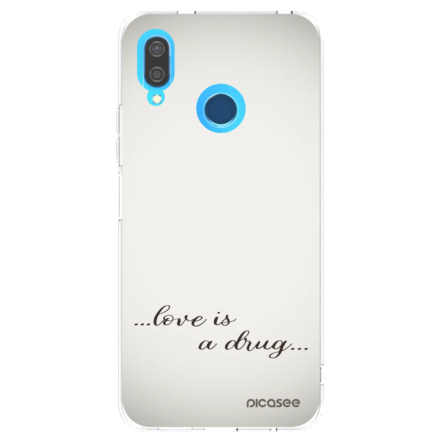 Picasee silikonowe przeźroczyste etui na Huawei P20 Lite - Love is a drug