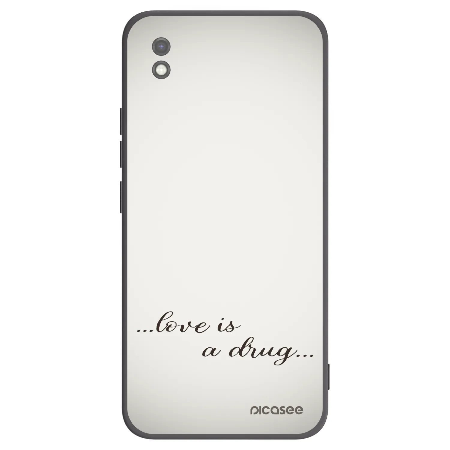 Picasee silikonowe czarne etui na Xiaomi Redmi 9AT - Love is a drug