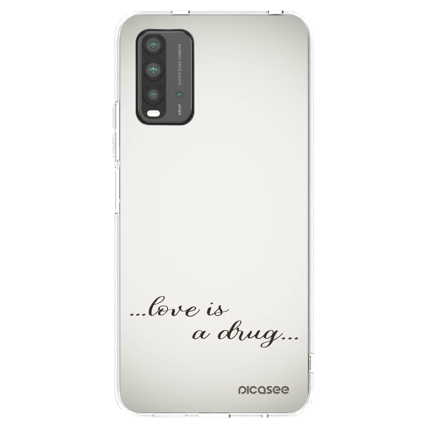 Picasee silikonowe czarne etui na Xiaomi Redmi 9T - Love is a drug