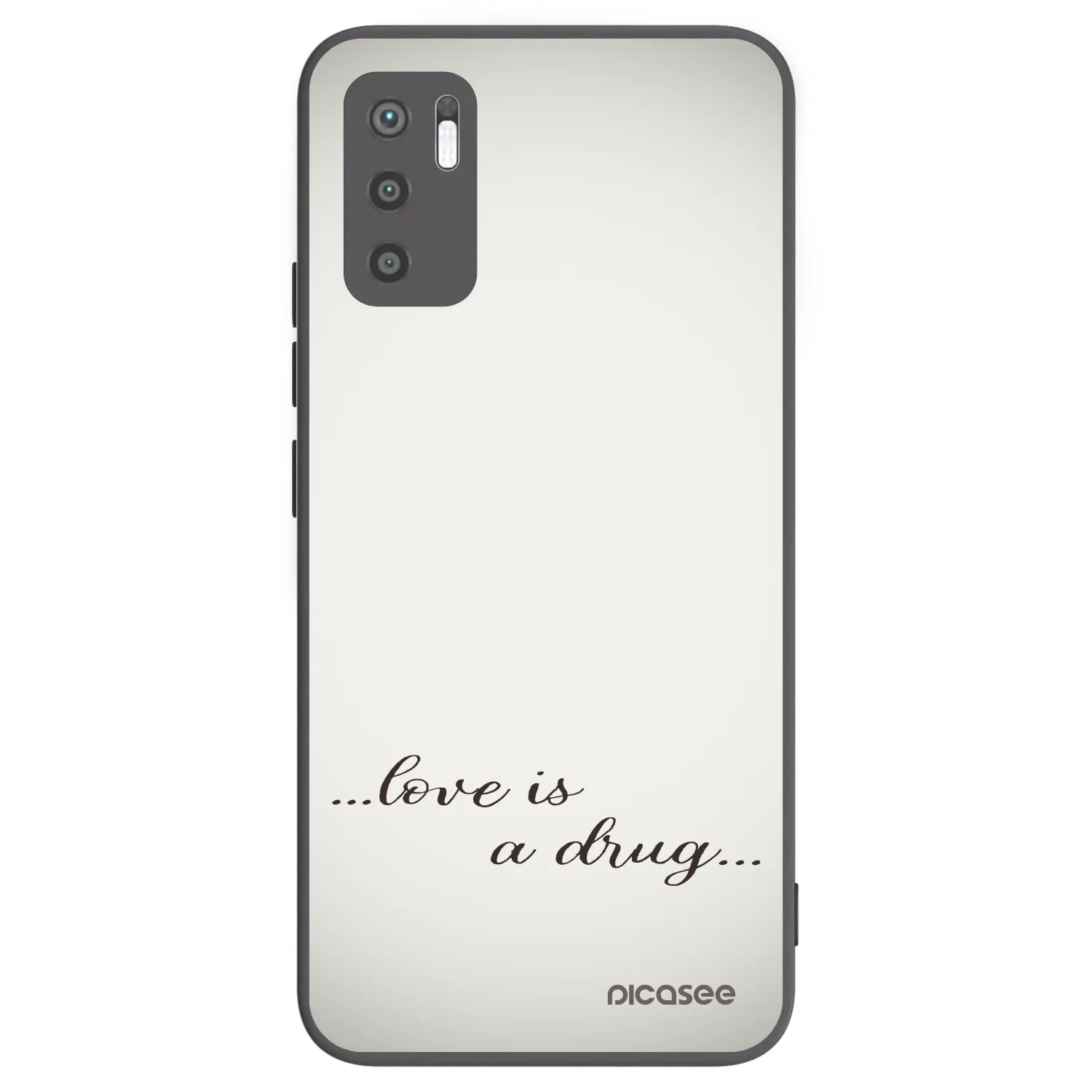 Picasee silikonowe czarne etui na Xiaomi Redmi Note 10 5G - Love is a drug