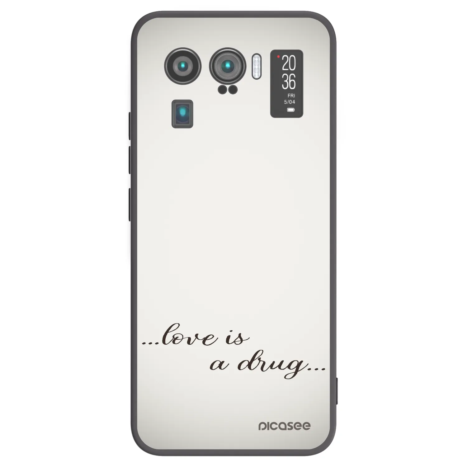 Picasee silikonowe czarne etui na Xiaomi Mi 11 Ultra - Love is a drug