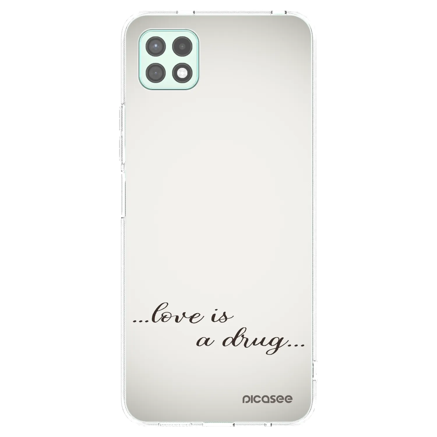 Picasee silikonowe przeźroczyste etui na Samsung Galaxy A22 A226B 5G - Love is a drug