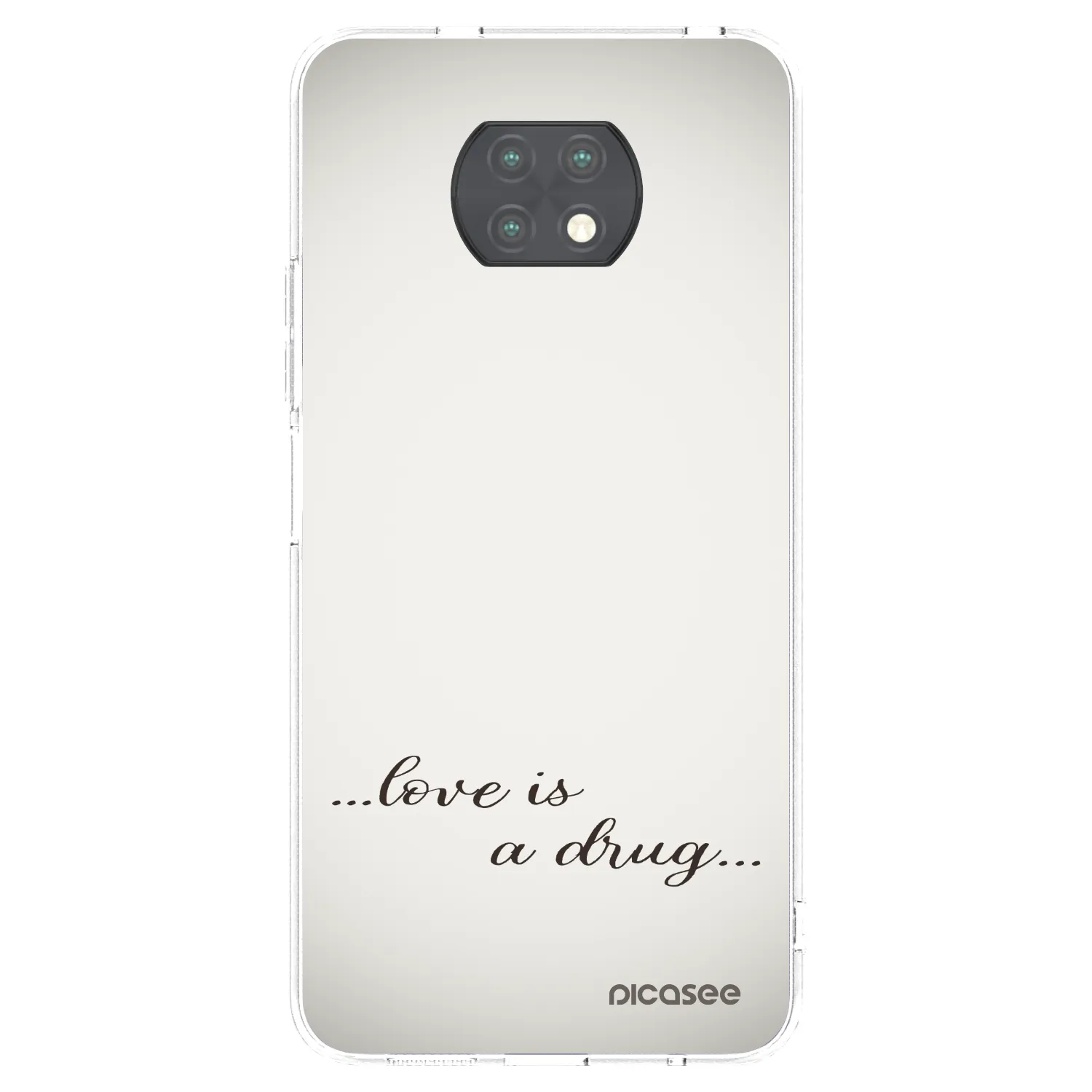 Picasee silikonowe przeźroczyste etui na Xiaomi Redmi Note 9T - Love is a drug