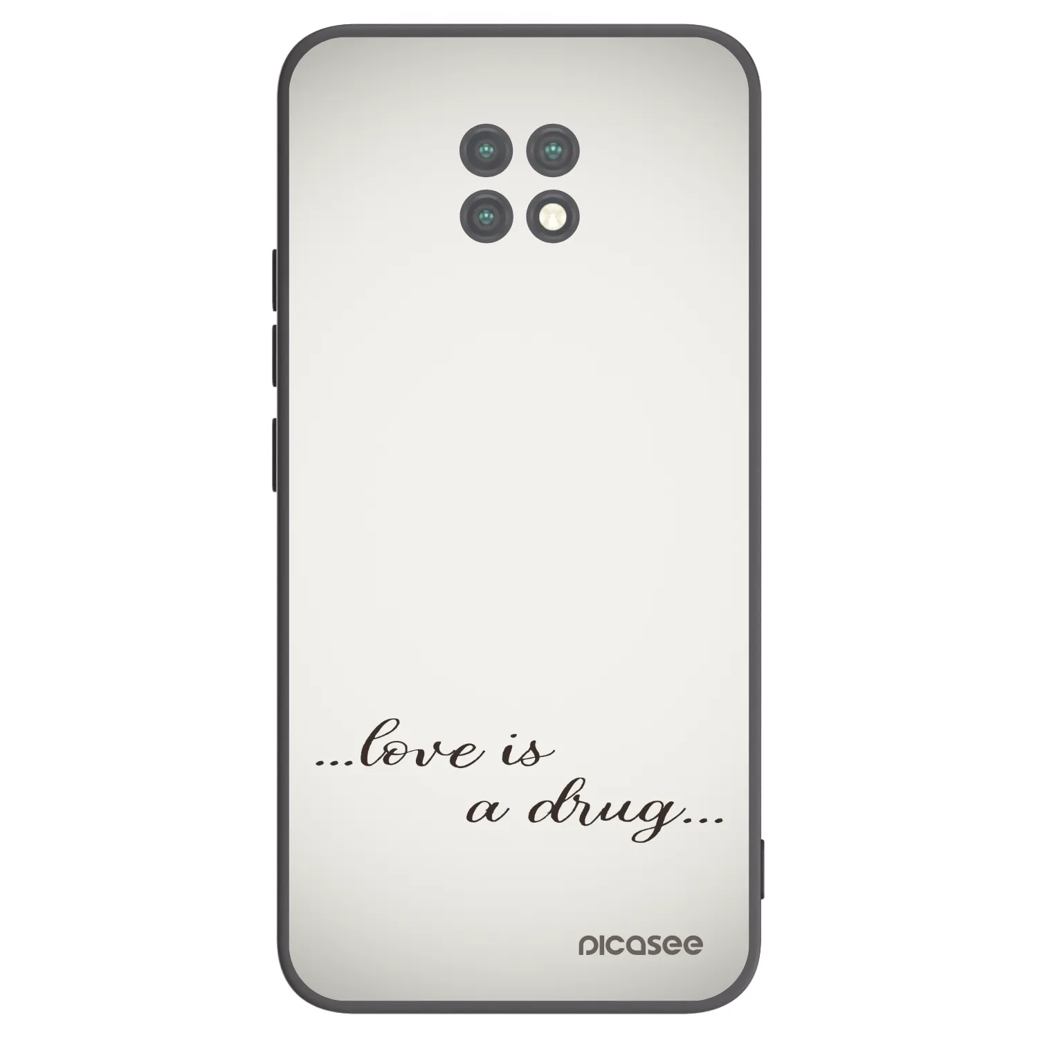 Picasee silikonowe czarne etui na Xiaomi Redmi Note 9T - Love is a drug