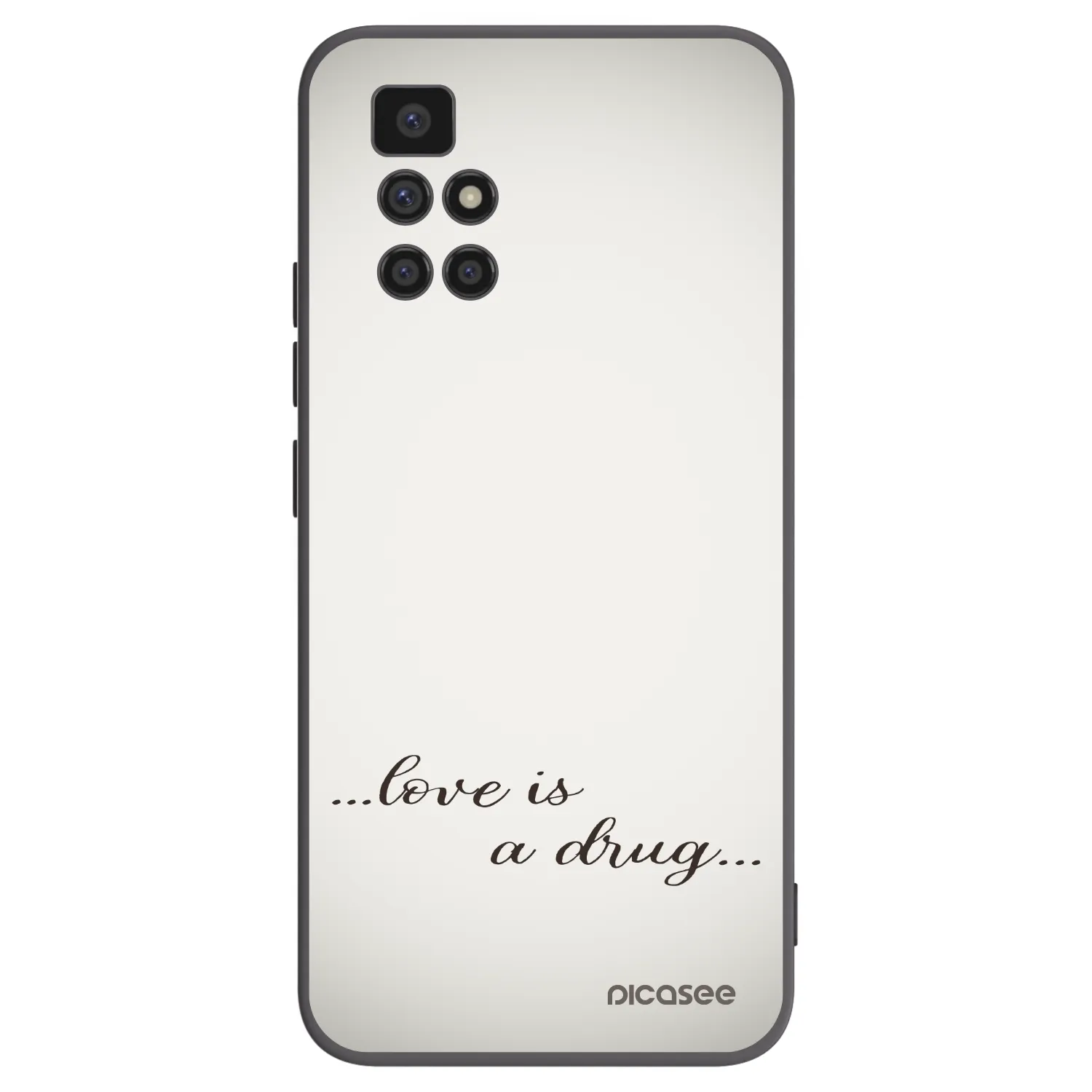 Picasee silikonowe czarne etui na Xiaomi Redmi 10 - Love is a drug
