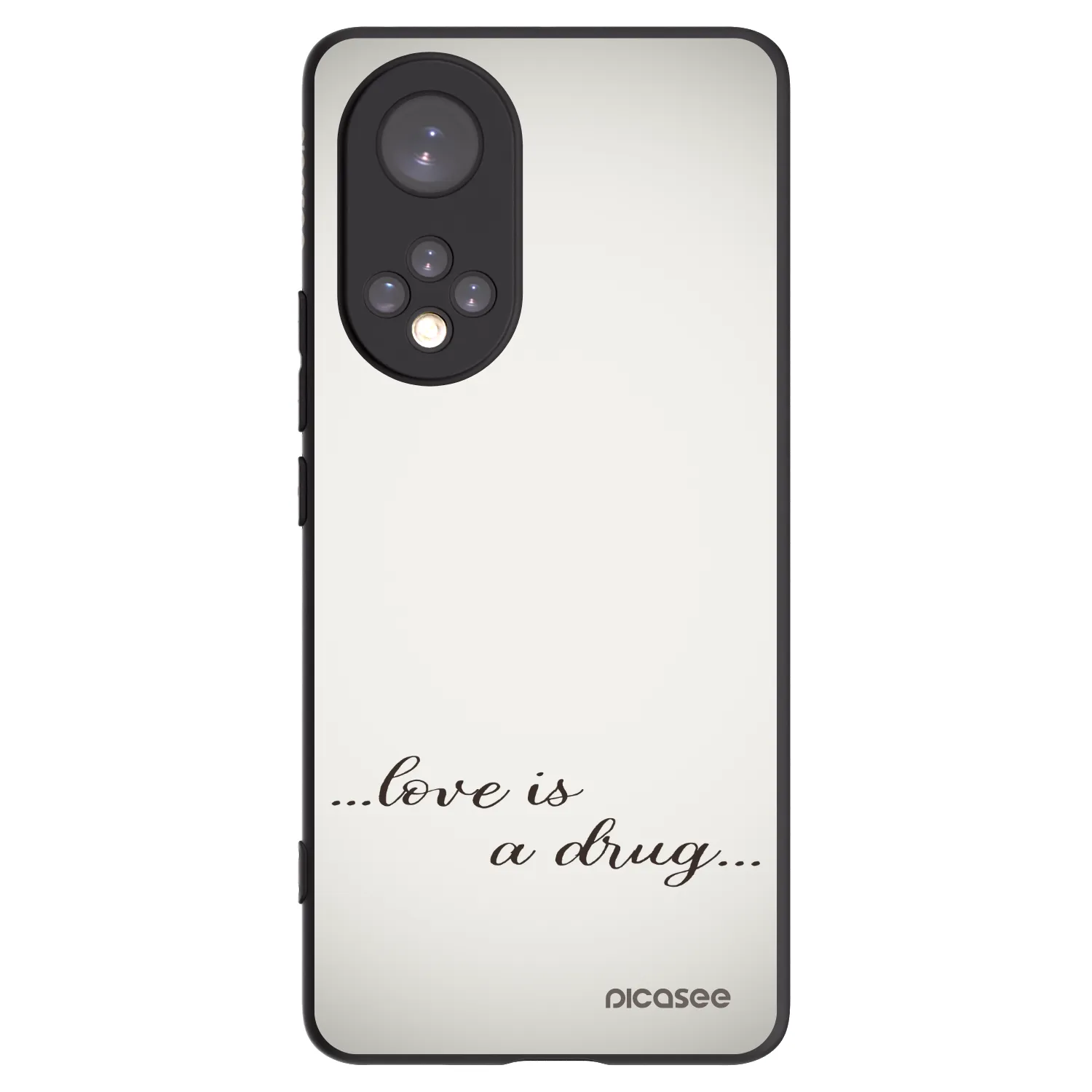 Picasee silikonowe czarne etui na Huawei Nova 9 - Love is a drug