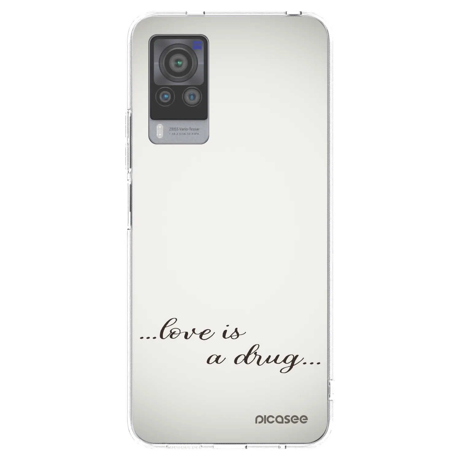 Picasee silikonowe przeźroczyste etui na Vivo X60 Pro 5G - Love is a drug
