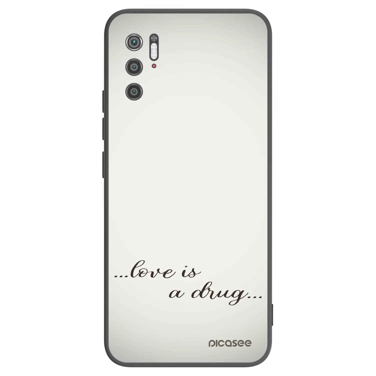 Picasee silikonowe czarne etui na Xiaomi Poco M3 Pro 5G - Love is a drug