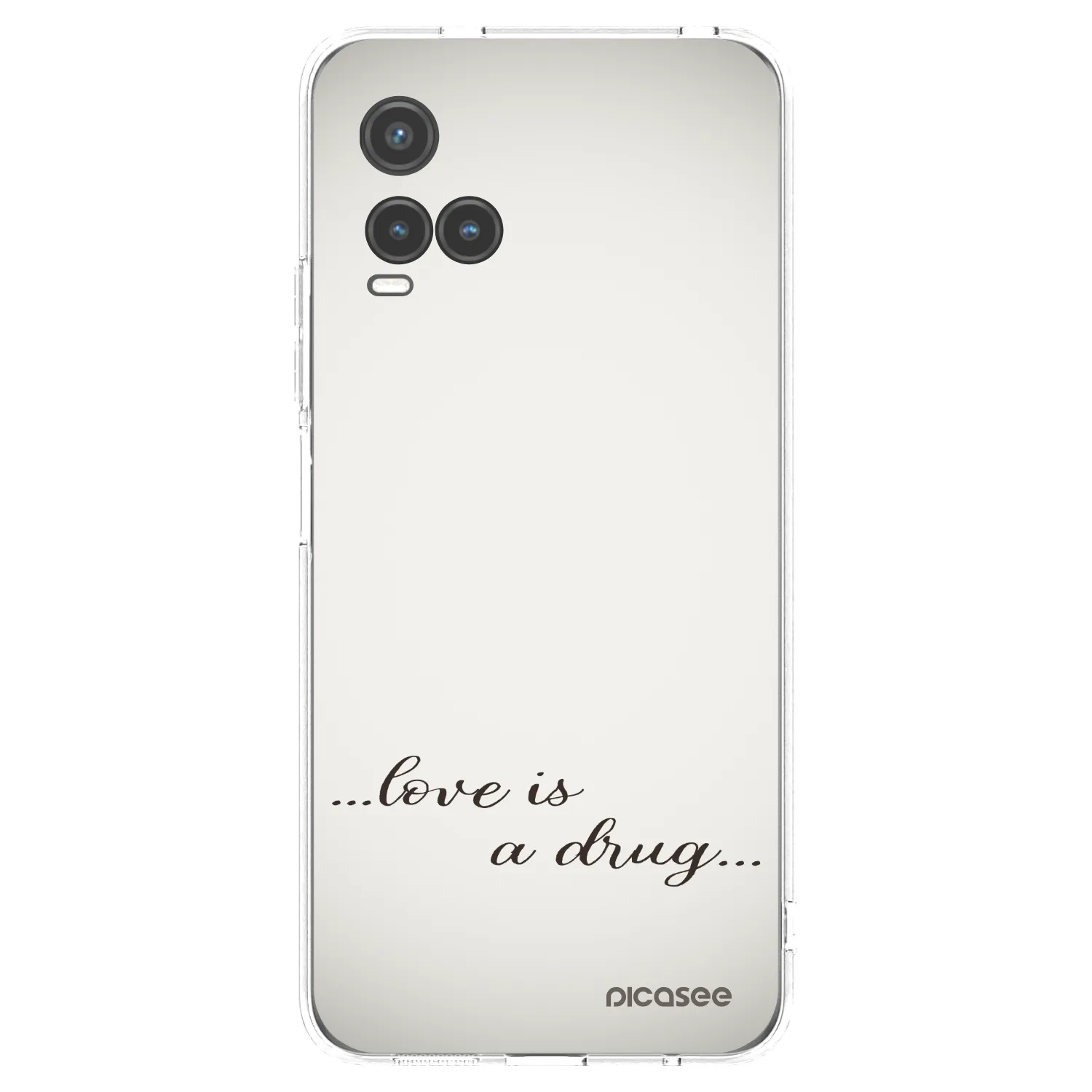 Picasee silikonowe przeźroczyste etui na Vivo Y33s - Love is a drug