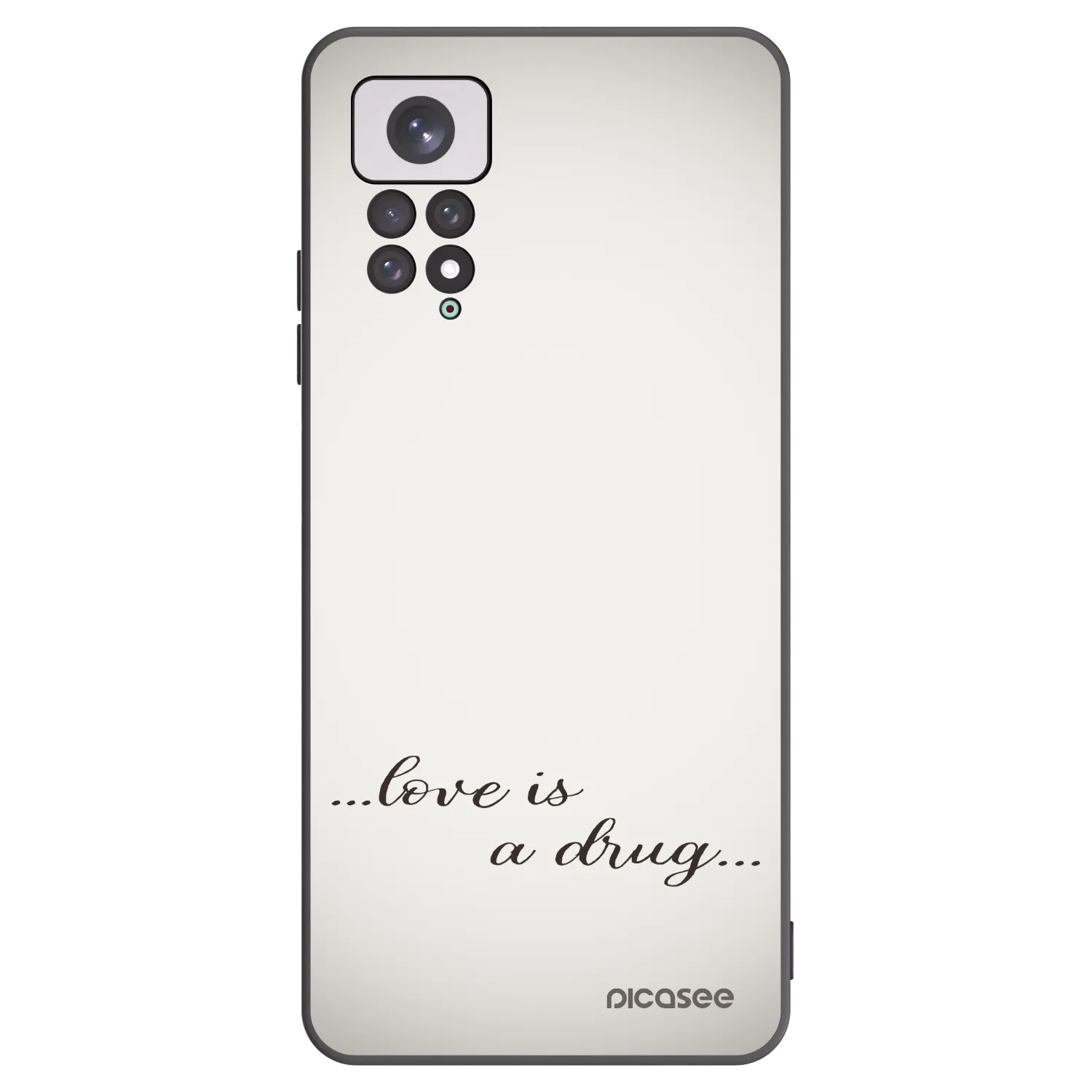 Picasee silikonowe czarne etui na Xiaomi Redmi Note 11 - Love is a drug