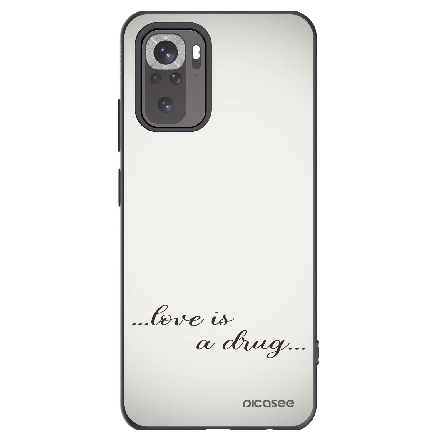 Picasee silikonowe czarne etui na Xiaomi Redmi Note 11S 4G - Love is a drug