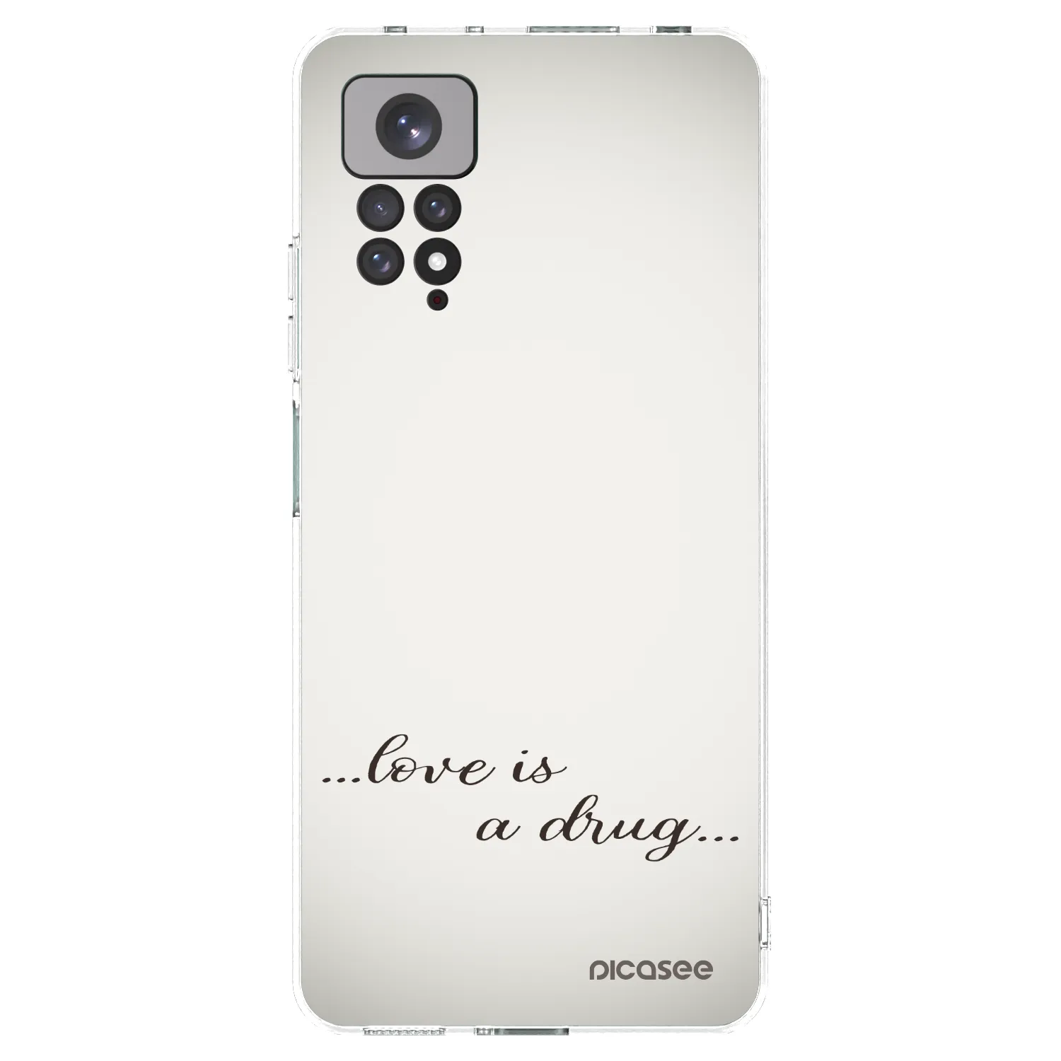 Picasee silikonowe przeźroczyste etui na Xiaomi Redmi Note 11S 4G - Love is a drug