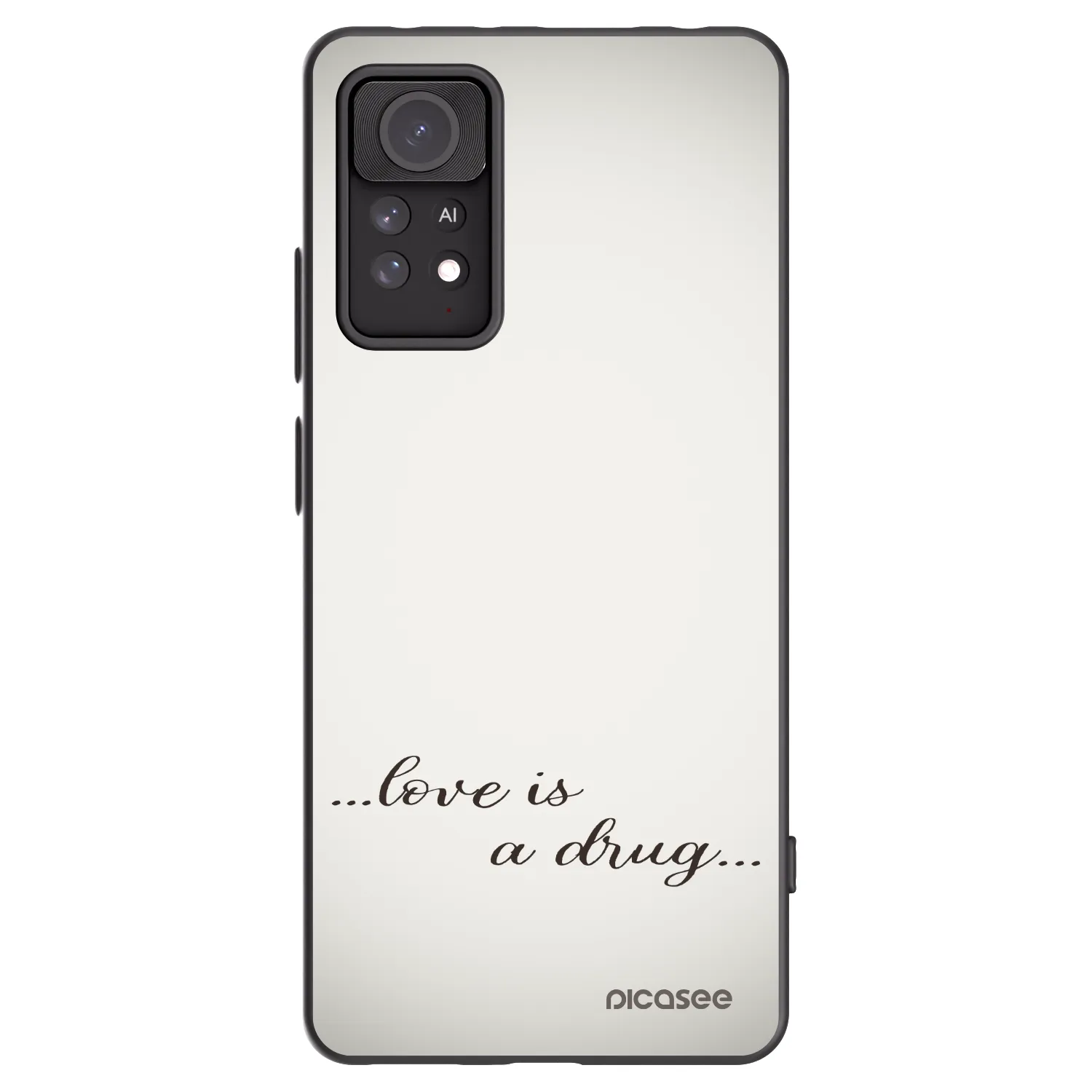 Picasee silikonowe czarne etui na Xiaomi Redmi Note 11 Pro 5G - Love is a drug