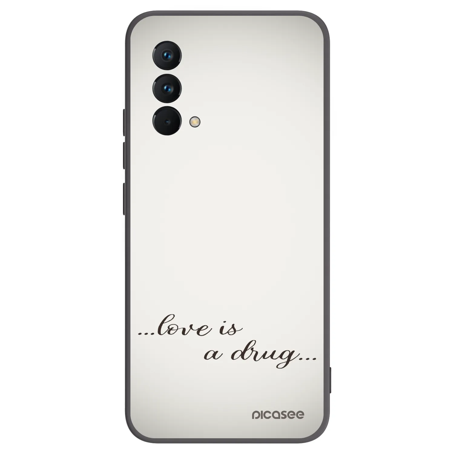 Picasee silikonowe czarne etui na Realme GT Master Edition 5G - Love is a drug