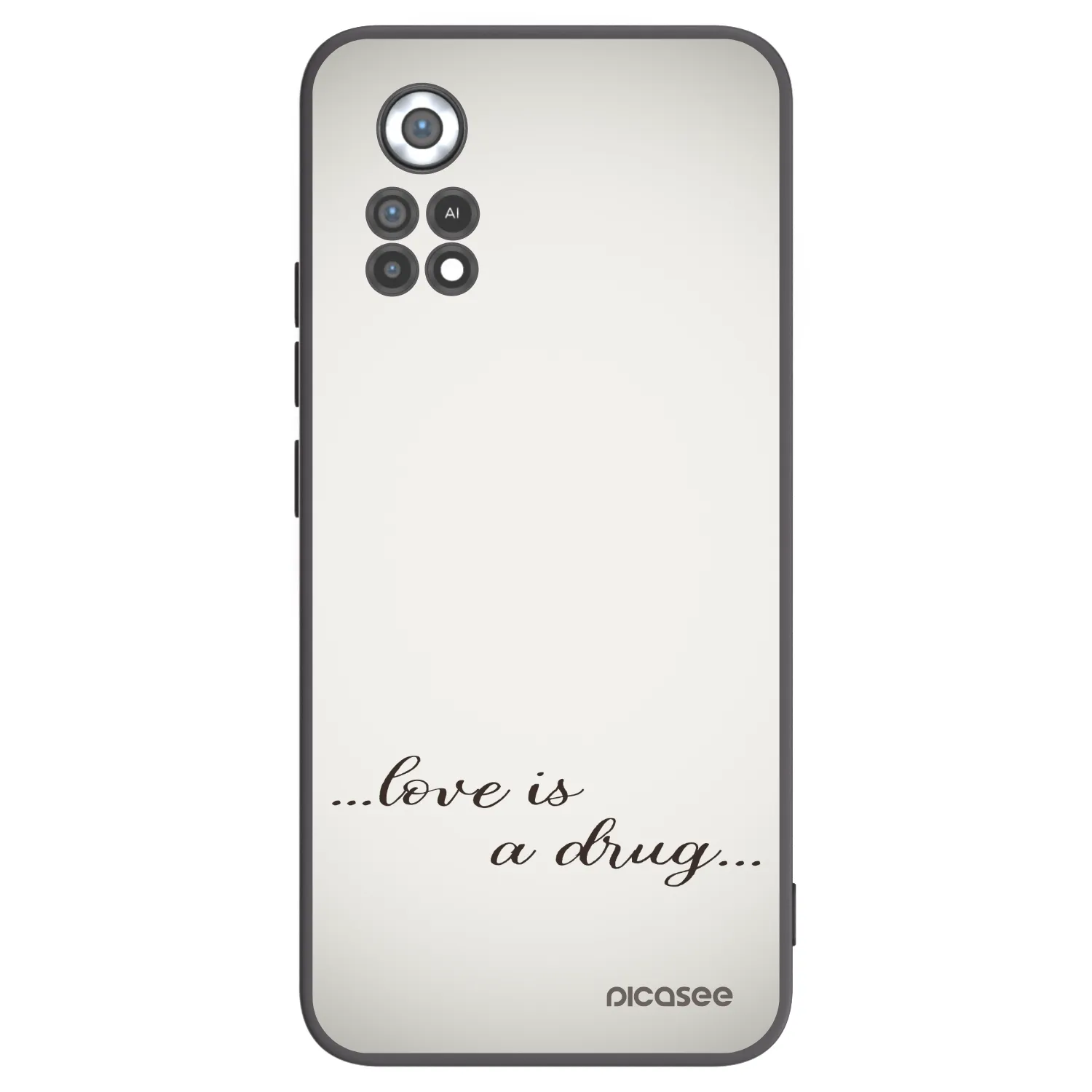 Picasee silikonowe czarne etui na Xiaomi Poco X4 Pro 5G - Love is a drug