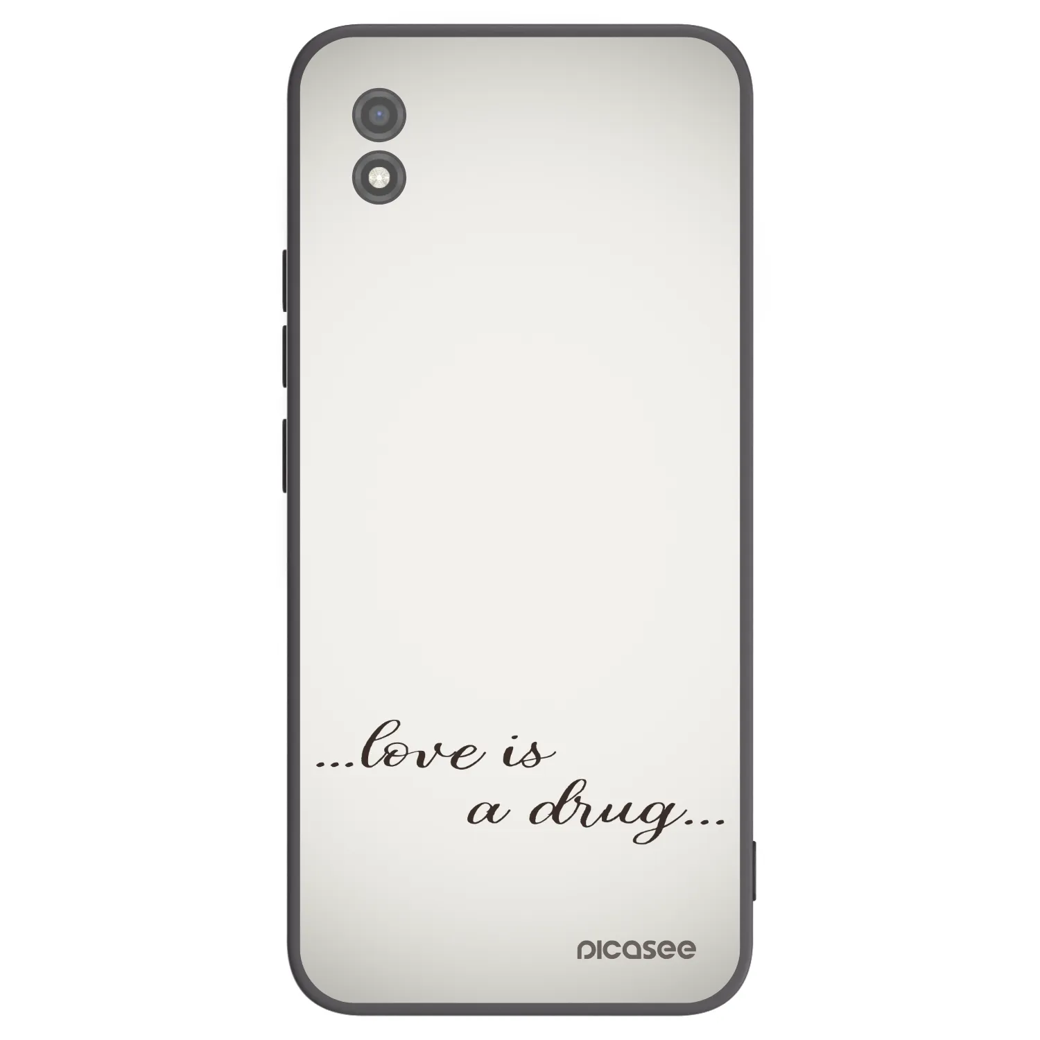 Picasee silikonowe czarne etui na Realme C11 (2021) - Love is a drug