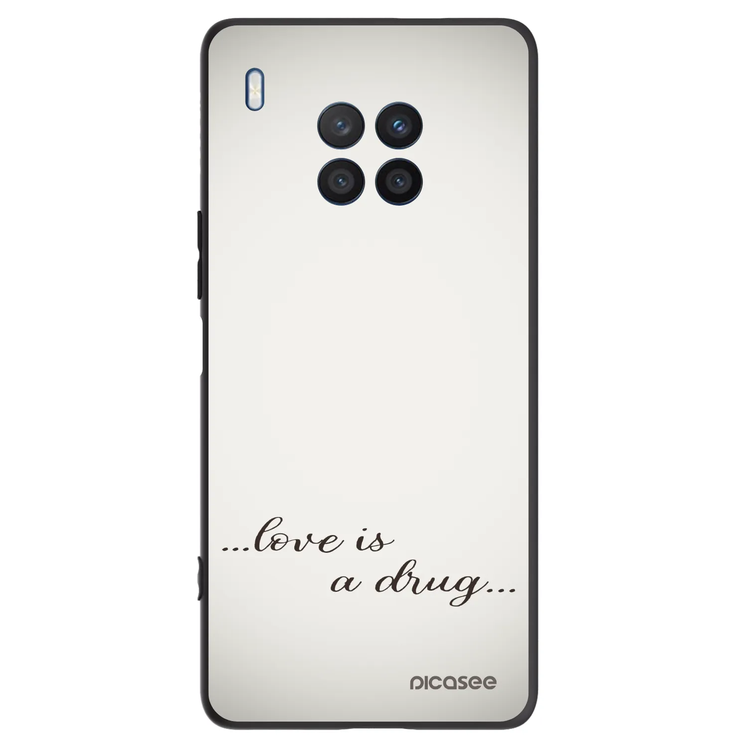 Picasee silikonowe czarne etui na Honor 50 Lite - Love is a drug