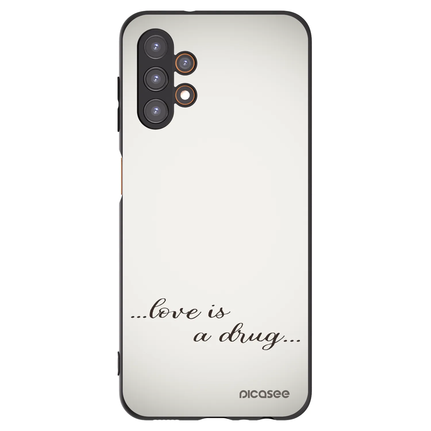 Picasee silikonowe czarne etui na Samsung Galaxy A13 4G A135 - Love is a drug