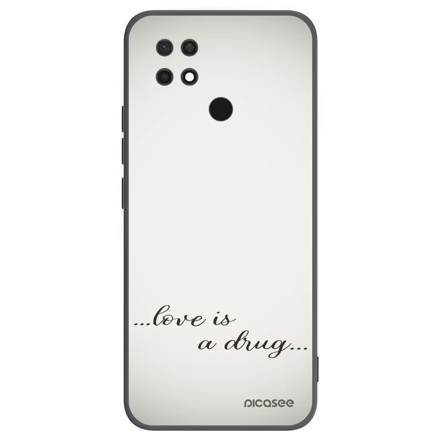 Picasee silikonowe czarne etui na Xiaomi Redmi 10C - Love is a drug