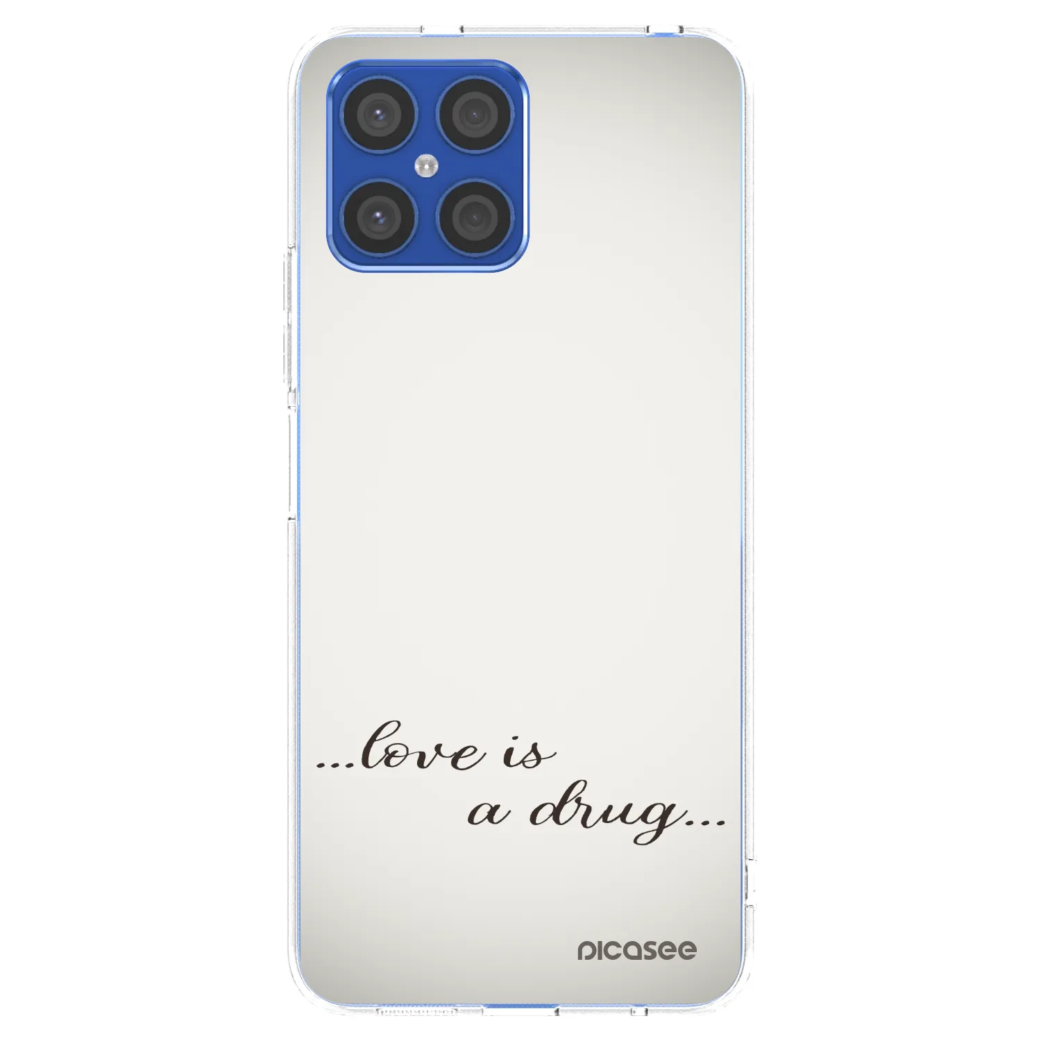 Picasee silikonowe przeźroczyste etui na Honor X8 4G - Love is a drug