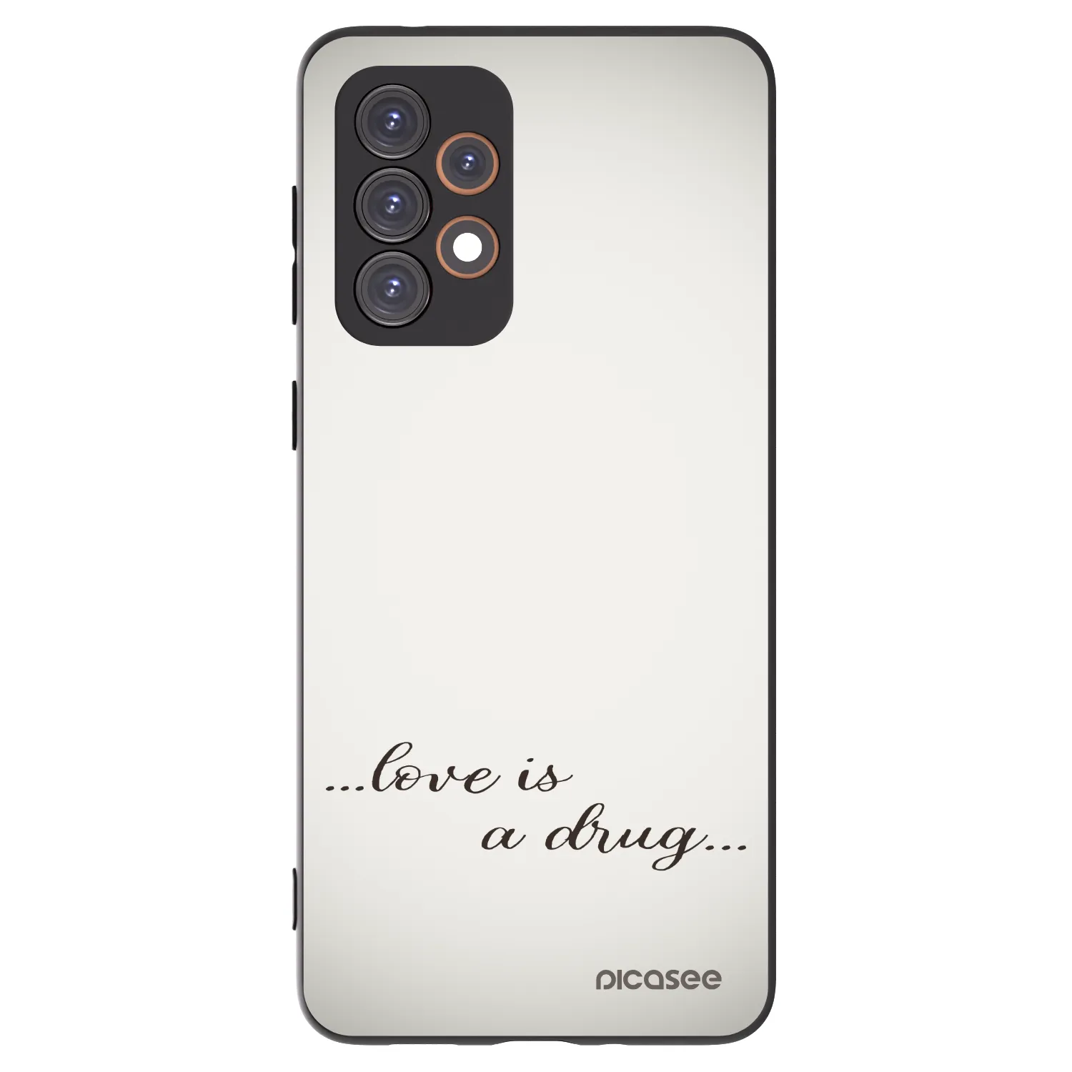 Picasee silikonowe czarne etui na Samsung Galaxy A33 5G A336 - Love is a drug