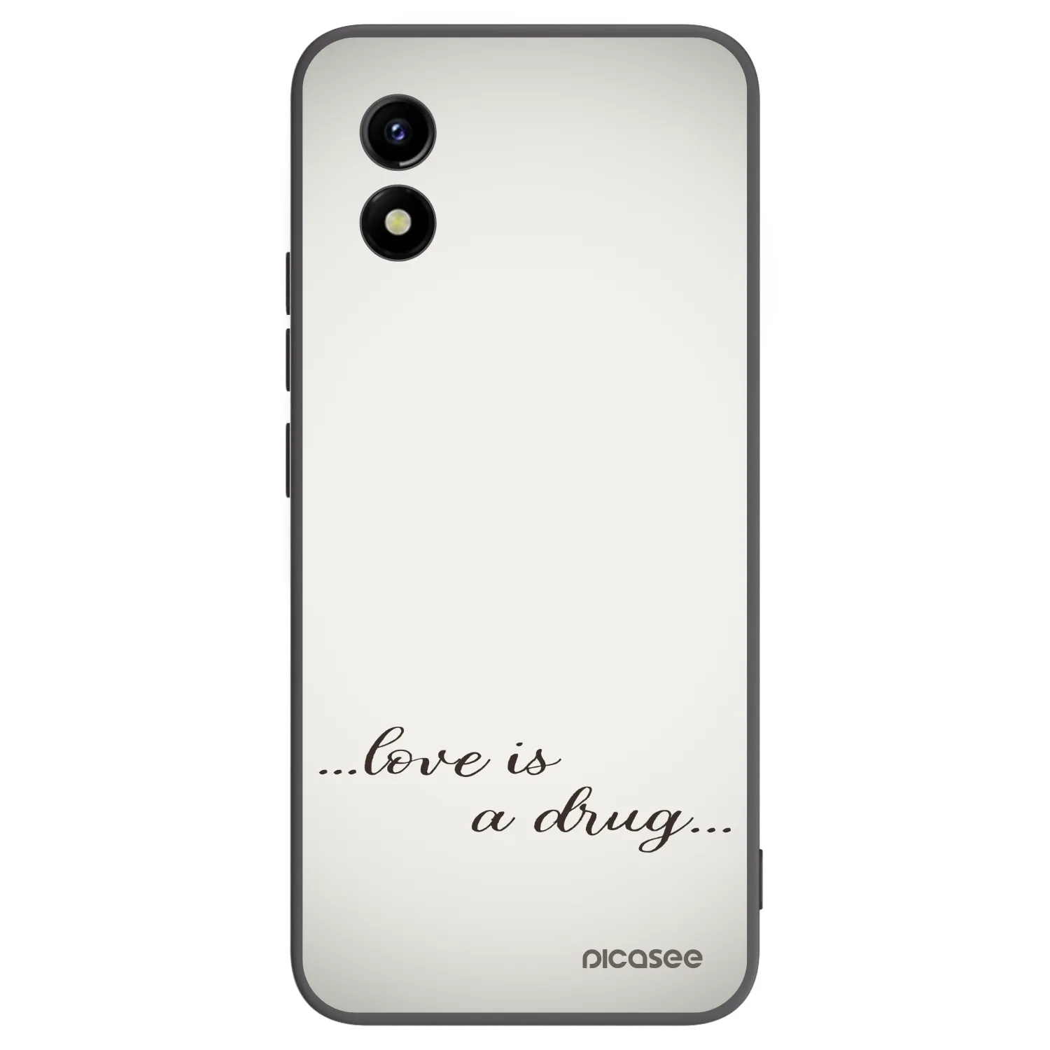 Picasee silikonowe czarne etui na Vivo Y01 - Love is a drug