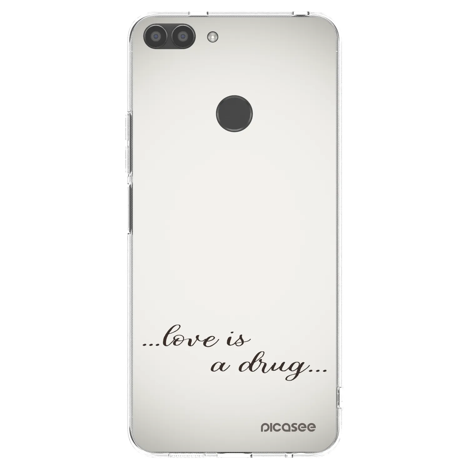 Picasee silikonowe przeźroczyste etui na Huawei P Smart - Love is a drug
