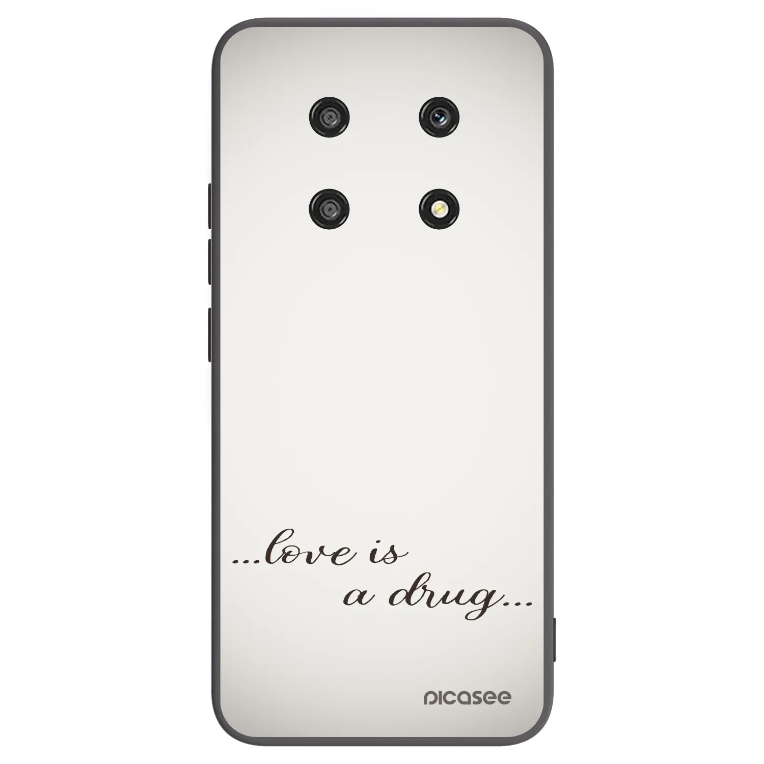 Picasee silikonowe czarne etui na Honor Magic4 Lite 5G - Love is a drug