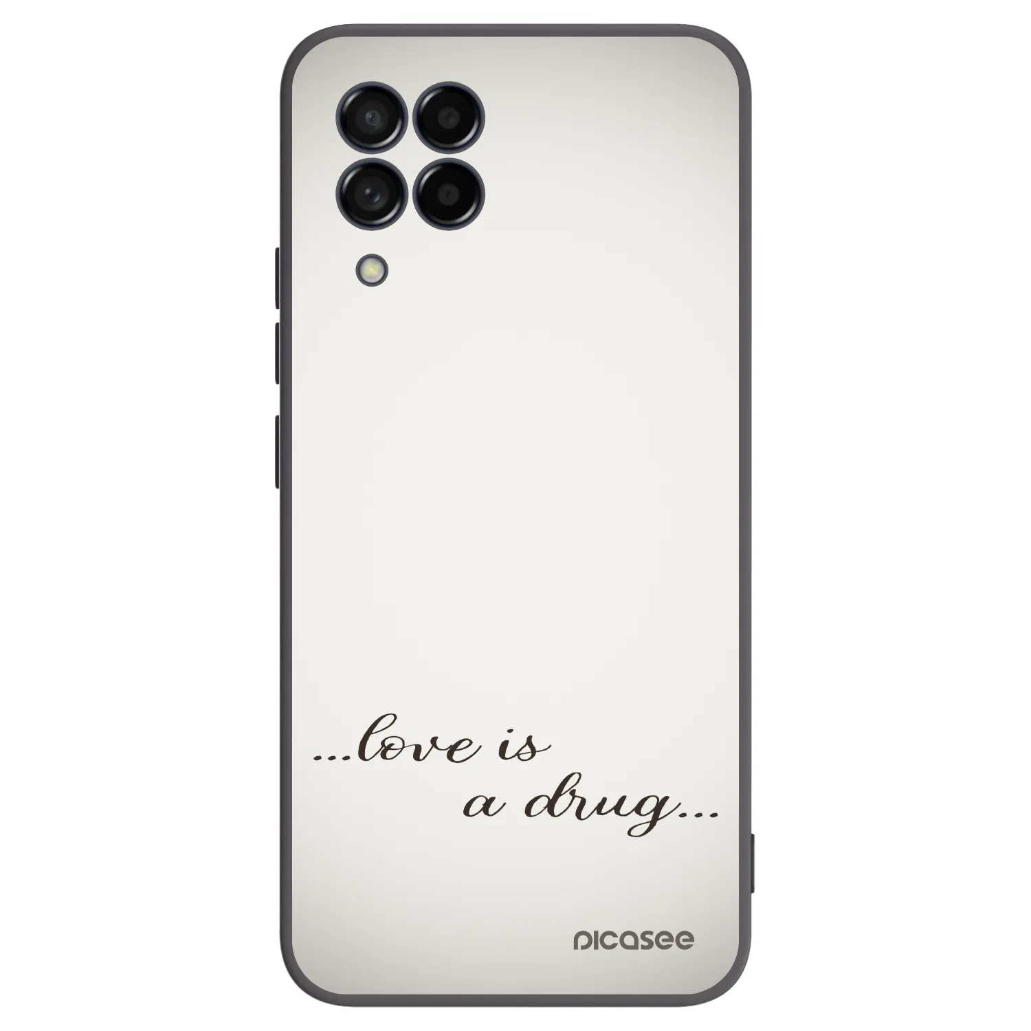 Picasee silikonowe czarne etui na Samsung Galaxy M53 5G - Love is a drug