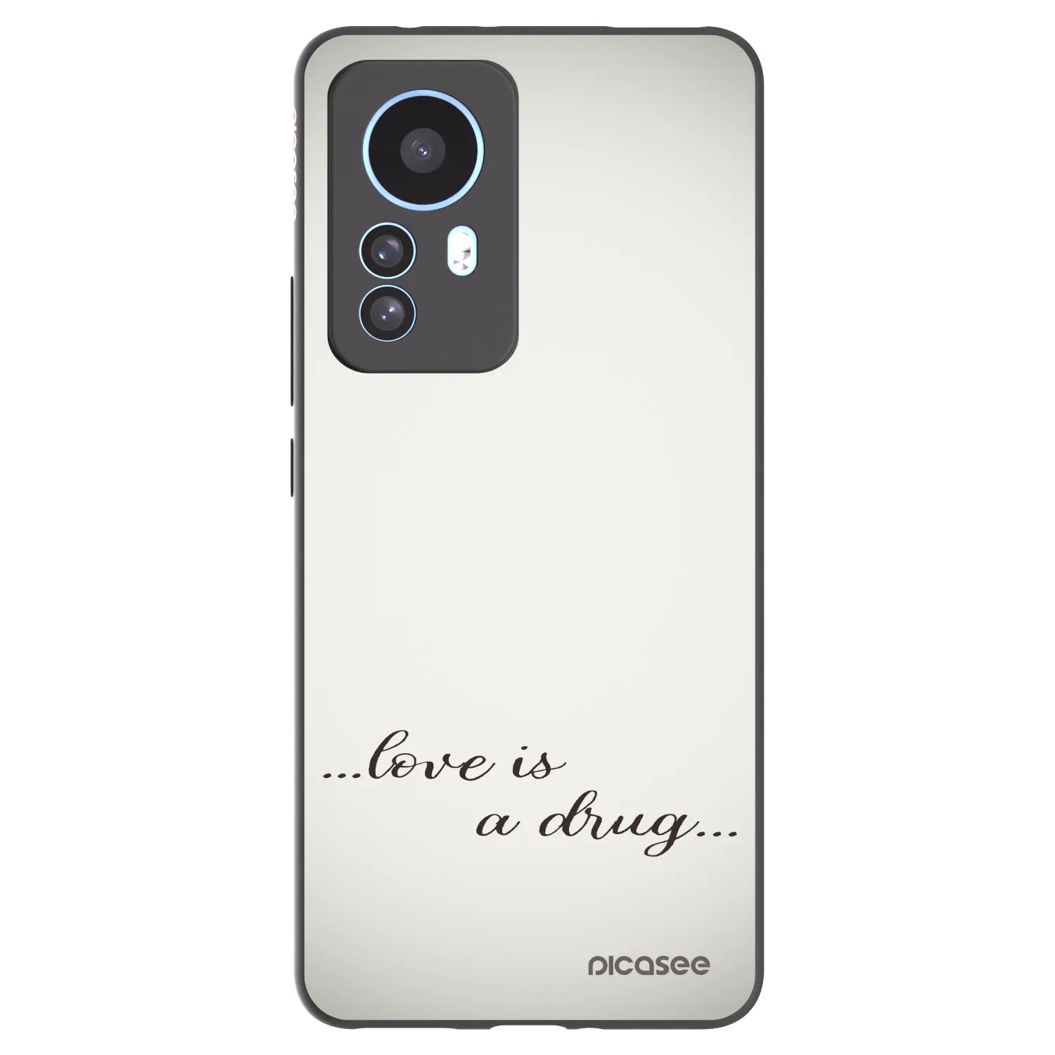 Picasee silikonowe czarne etui na Xiaomi 12T Pro - Love is a drug
