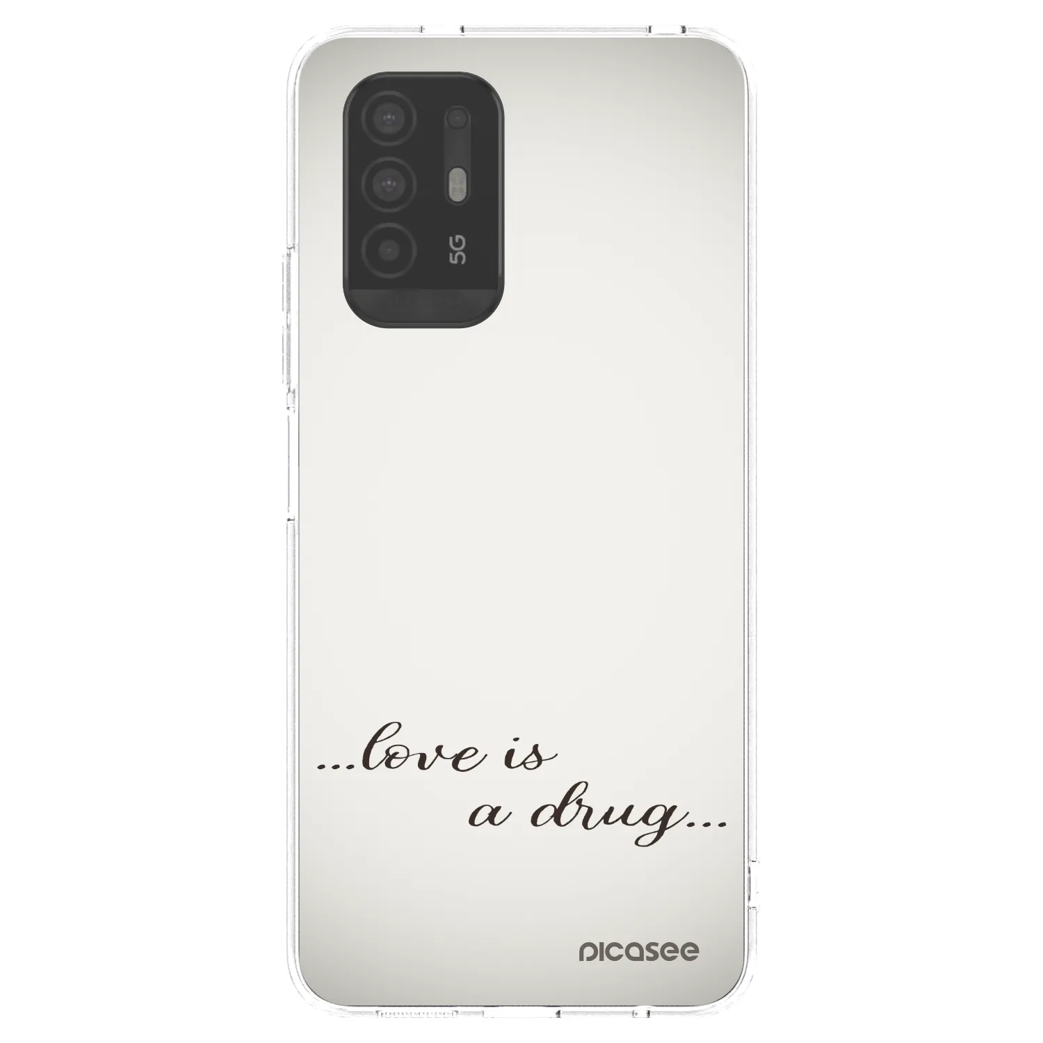 Picasee silikonowe przeźroczyste etui na OPPO A94 5G - Love is a drug